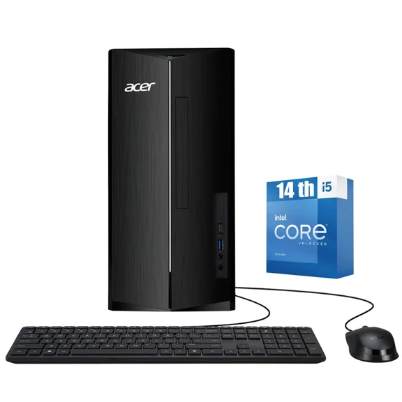 New Acer Desktop Computer Aspire TC-1780-UA93,13th Gen Intel Core i5-13400 10-Core Processor,8GB DDR4 RAM,512GB NVMe SSD,USB,HDMI,Wi-Fi 6,Bluetooth 5.3 ,Windows 11 Home,Black