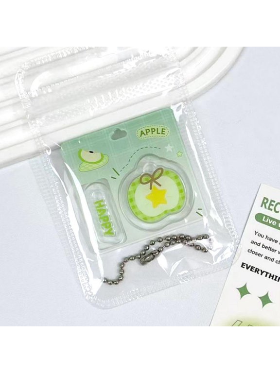 New Acrylic Detachable Keychain Cartoon Apple Pendant Key Ring Jewelry Gifts Women's Bags Fruit Hanging Accessories