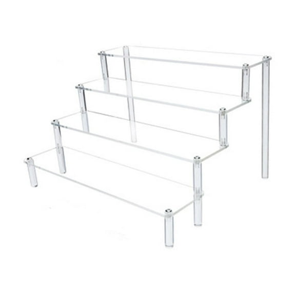 New Acrylic Figurine Display Shelf - Stepped Design, Transparent, for Collectibles
