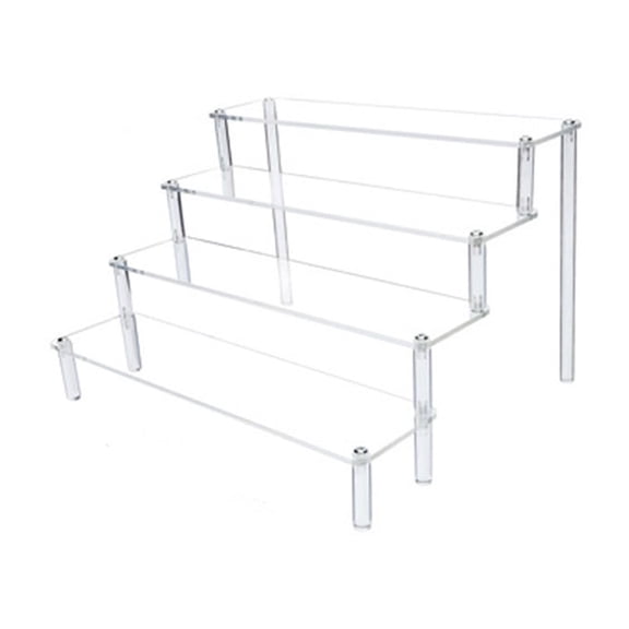 New Acrylic Transparent Figurine Display Shelf with Stepped Design Sturdy and High Transparency for Displaying Small Items