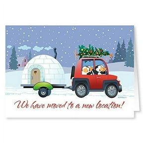 New Address / We've Moved Holiday Card 18 Cards/ 19 Envelopes20029a