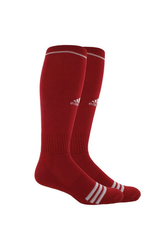 New Adidas 5124598-OTC Medium Red/Wht 2-Pair Climalite Multi-Sport Field Sock