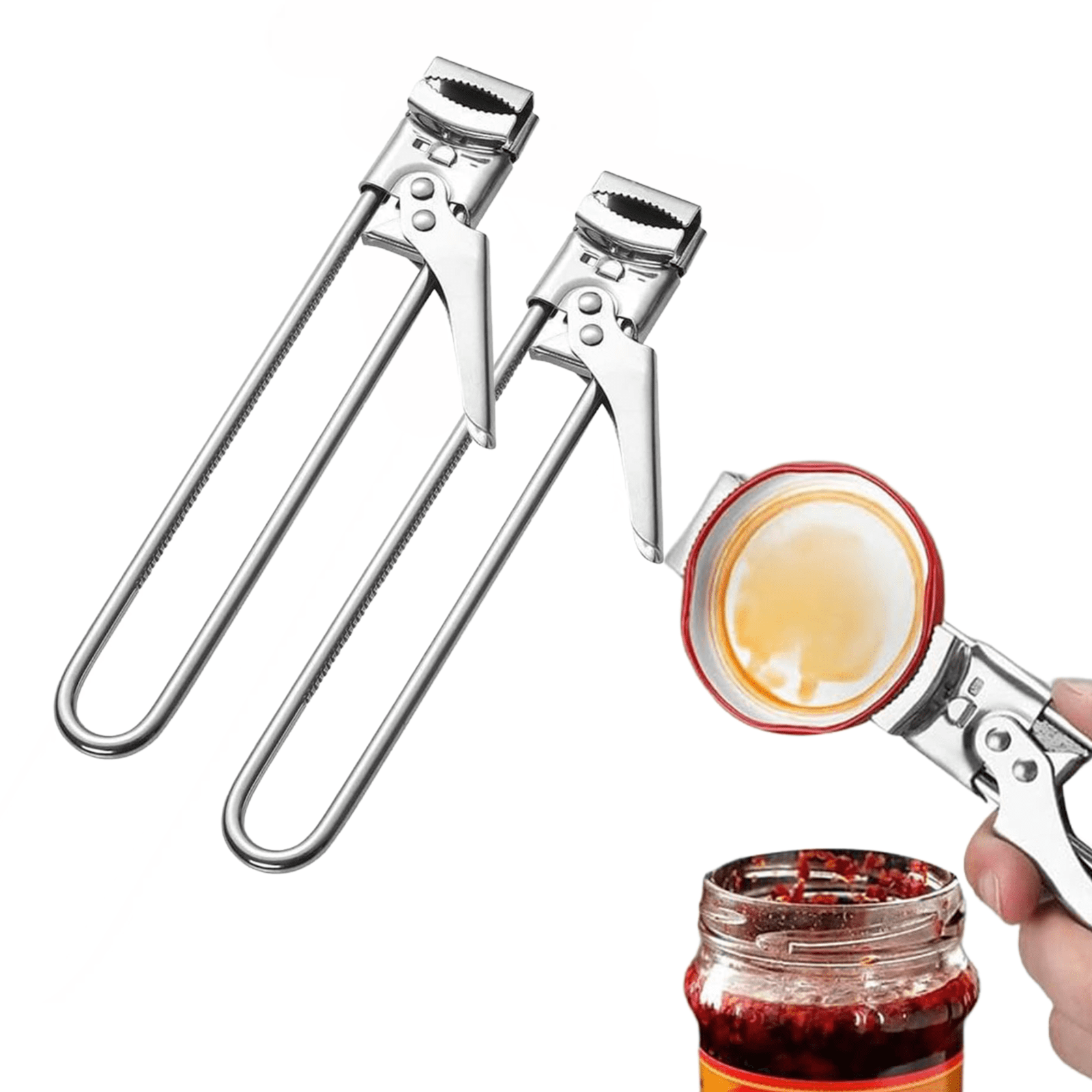 New Adjustable Stainless Steel Jar Opener, Multifunctional Jar Lid Opener for Weak Hands, Stainless Steel Can Opener Jar Lid Gripper Bottle Opener for Various Cap Kitchen Gadgets Accessories