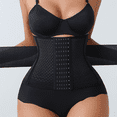 thumbnail image 1 of New Adjustable Waist Trainer for Women Double Belts Neoprene Corset with Zipper Workout Cincher for Tummy Control & Back Support, 1 of 8