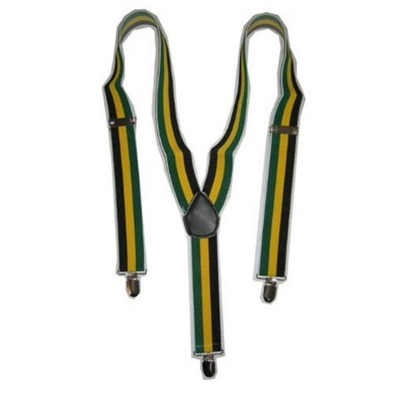 New Adjustable Yellow Green Black Suspenders