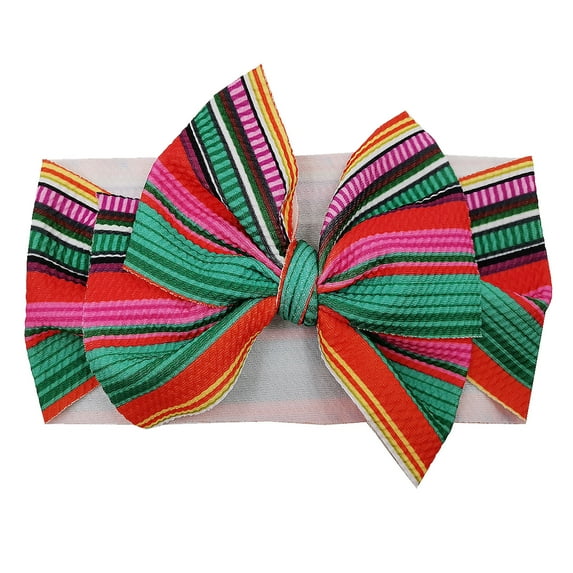 New Adorable Boho Toddler Headband Toddler Baby Girls Printed Headband Bowknot Elastic Hair Band For