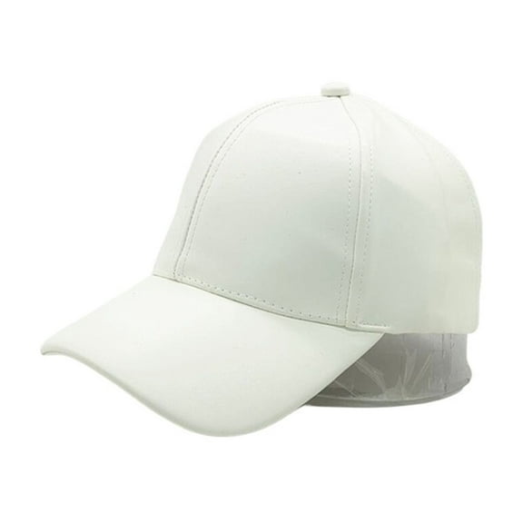 New Adult Solid Faux Leather Hat Male Sports Baseball Cap Women Trucker Hats ,Fashion