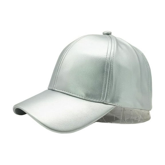 New Adult Solid Faux Leather Hat Male Sports Baseball Cap Women Trucker Hats ,Fashion
