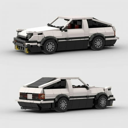 New Ae86 MOC Cars Bricks Speed Champion City Supercar Racing Initial D Sports Vehicle Auto Toys Children's Gift Creative Garage