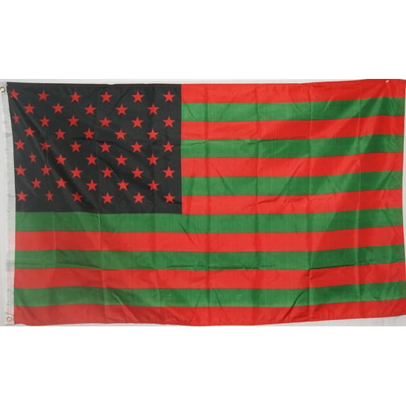 New Afro American 3'X5' Flag Rough Tex 100D