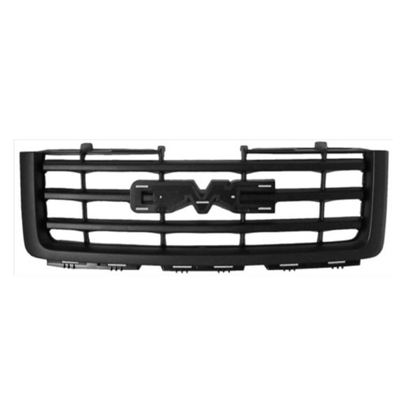 New Aftermarket Black Front Grille 22761793 One Piece fits 2007-2013 GMC Sierra 1500