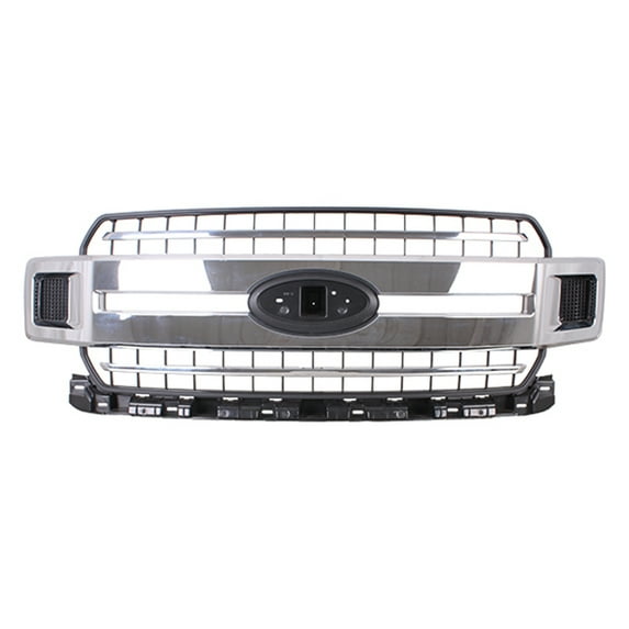 New Aftermarket CAPA Black And Chrome Front Grille JL3Z8200DC One Piece fits 2018-2020 Ford F-150 XLT Crew Cab Pickup 4-Door