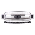 thumbnail image 1 of New Aftermarket  CAPA Silver And Chrome Front Grille JL3Z8200EB One Piece fits 2018-2020 Ford F-150 XLT Crew Cab Pickup 4-Door, 1 of 1