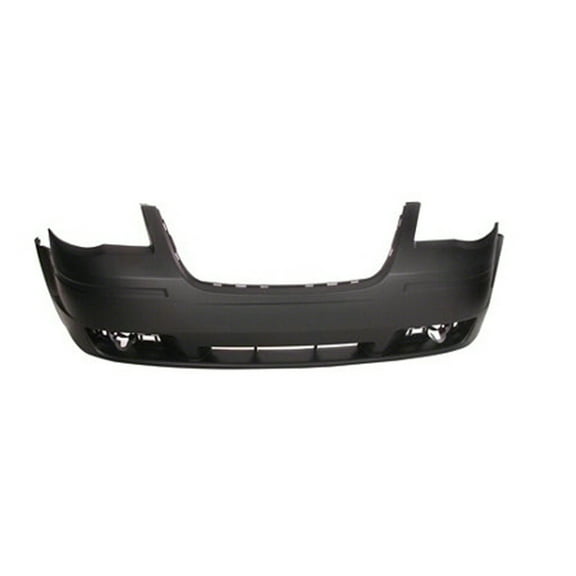 New Aftermarket  CAPA Unpainted Front Bumper Cover Replaces 1BG23TZZAC Without Chrome Inserts fits 2008-2010 Chrysler Town & Country