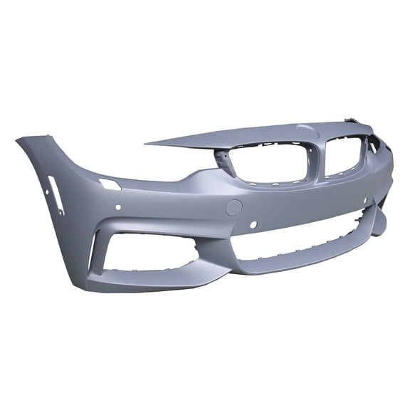 New Aftermarket CAPA Unpainted Front Bumper Cover Replaces 51118060887 With M-Package fits 2014-2016 BMW 428i::With M Package