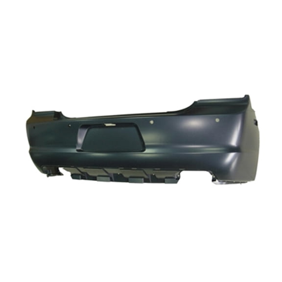 New Aftermarket CAPA Unpainted Rear Bumper Cover Replaces 68092609AB With Park Assist Sensor fits 2014 Dodge Charger Enforcer Sedan 4-Door