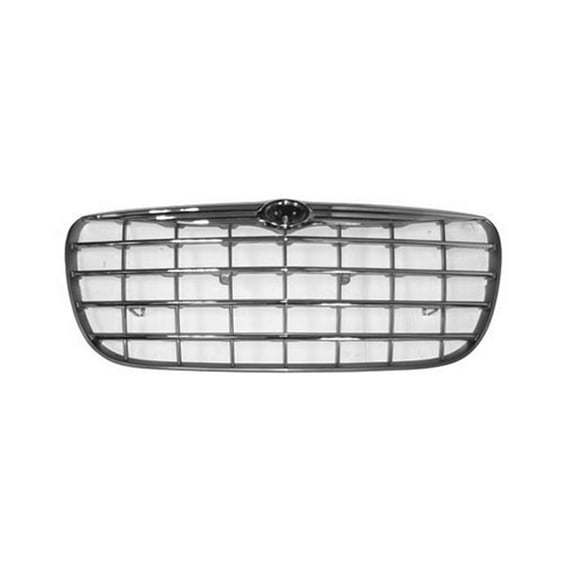 New Aftermarket Chrome And Black Front Grille 4805892AC One Piece fits 2004 Chrysler Sebring LX Convertible 2-Door