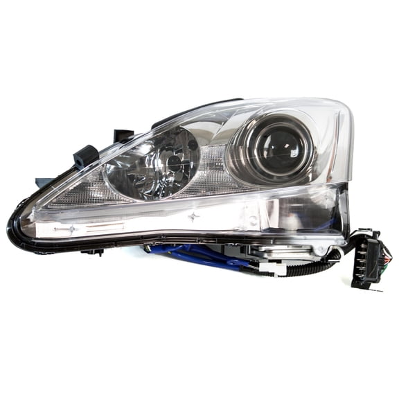 New Aftermarket Driver Side Front Head Lamp Lens and Housing 8107053390 fits 2009-2010 Lexus IS250 Base Sedan 4-Door