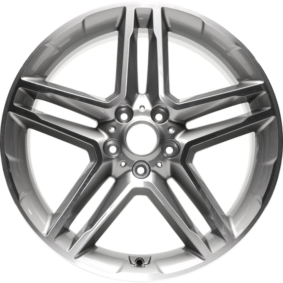 New Aftermarket Machined and Painted Medium Silver Aluminum Wheel 19 x 7.5 fits 2017-2018 Hyundai Santa Fe