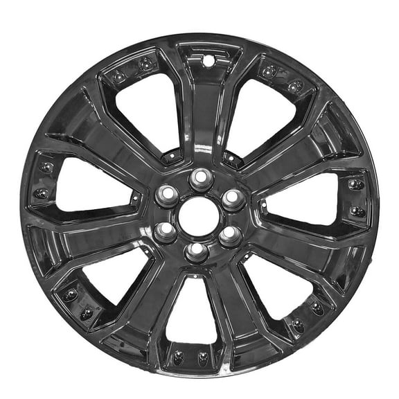 New Aftermarket Painted Black Aluminum Wheel 22 x 9 7 Spoke Style fits 2015-2019 Chevrolet Silverado 1500