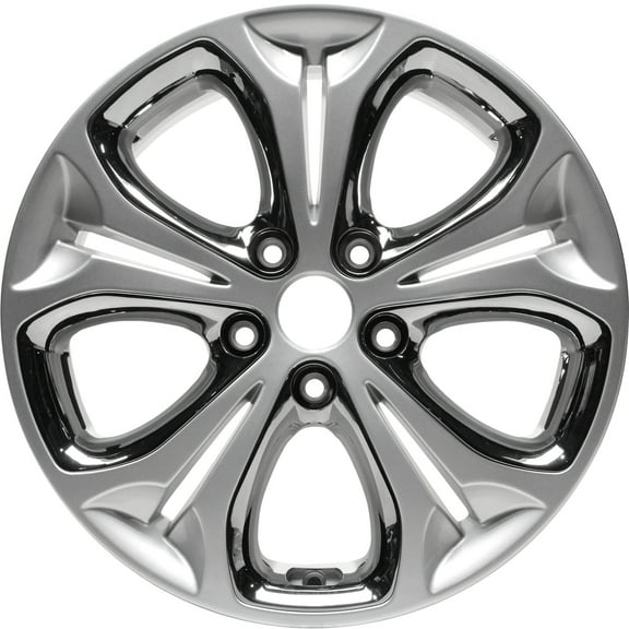 New Aftermarket Painted Bright Silver Metallic Aluminum Wheel 17 x 7 fits 2013-2015 Hyundai Elantra