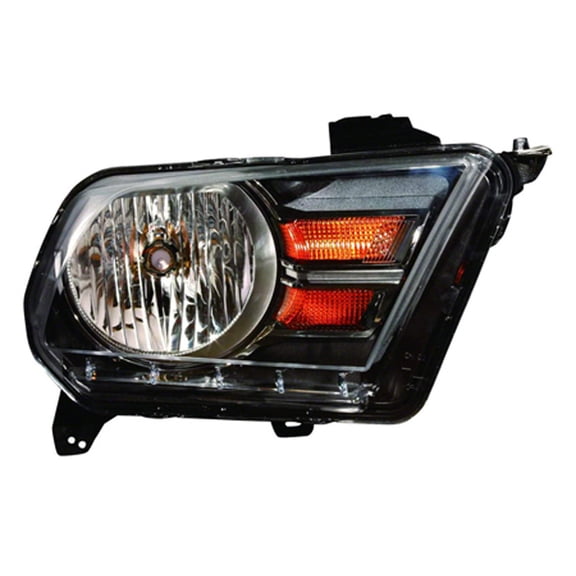 New Aftermarket  Passenger Right Halogen Type Head Lamp incl Gun Metal Trim fits 2010-2014 Ford Mustang GT Convertible 2-Door
