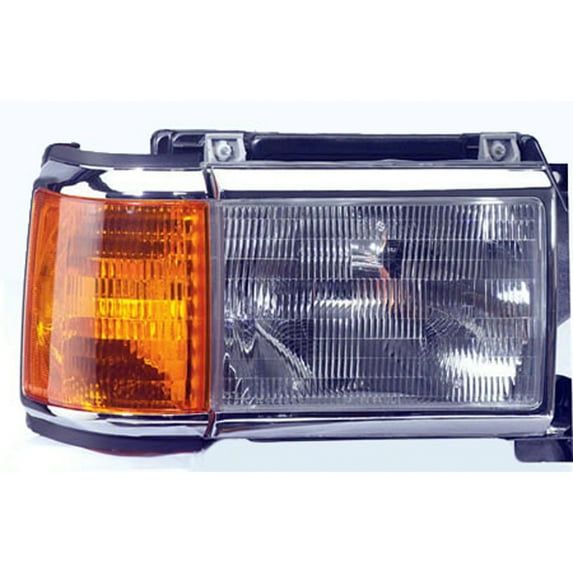 New Aftermarket Passenger Side Right Chrome Trim Head Lamp Assembly E9TZ13008E fits 1987-1991 Ford Bronco