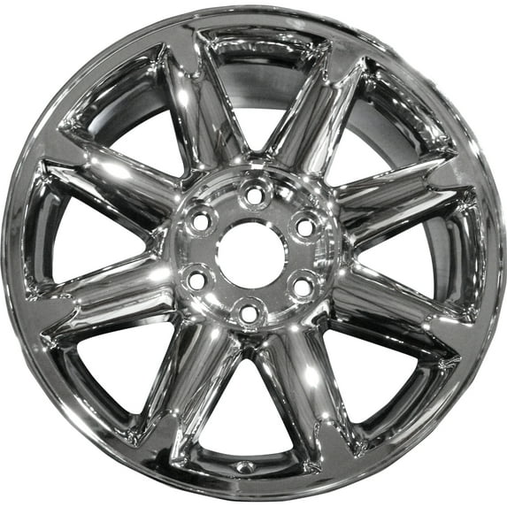 New Aftermarket Plated Chrome Aluminum Wheel 20 x 8.5 9595662 8 Spoke Style fits 2007-2013 GMC Sierra 1500