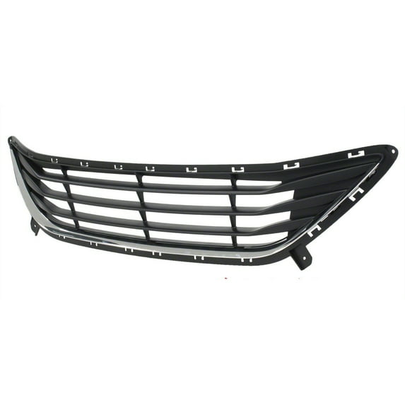 New Aftermarket Premium Fit Black / Chrome Front Bumper Cover Grille 865603Y000 fits 2011-2013 Hyundai Elantra GL Sedan 4-Door::USA Built Models