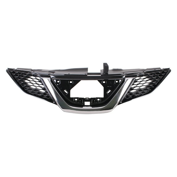 New Aftermarket Premium Fit Black/Chrome Front Grille 623106MG5B CAPA fits 2018-2019 Nissan Qashqai