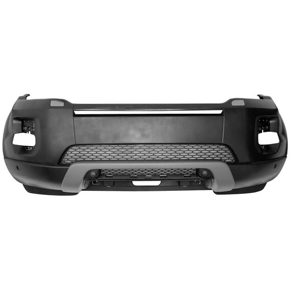 New Aftermarket Black Front Bumper Cover Replaces LR072259 For Pure/Prestige Models fits 2012 Land Rover Range Rover Evoque Prestige Sport Utility 2-Door