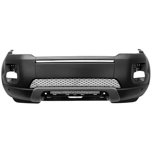 New Aftermarket CAPA Black Front Bumper Cover Replaces LR072582 For Pure/Prestige Models fits 2012 Land Rover Range Rover Evoque Prestige Sport Utility 2-Door