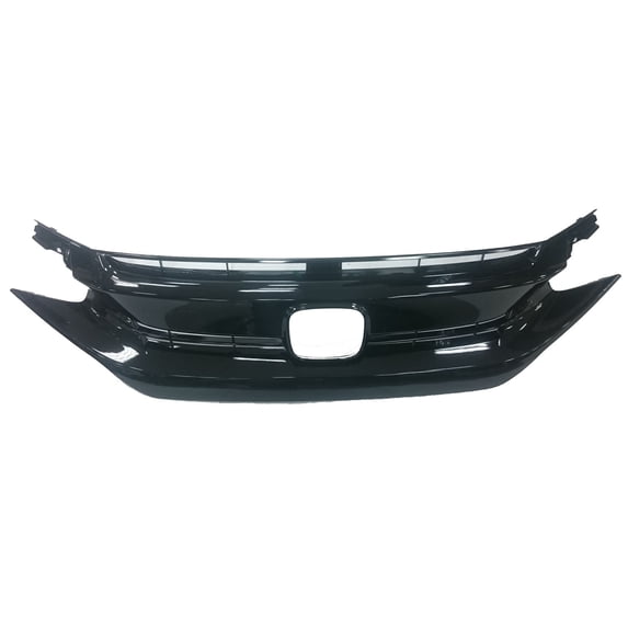 New Aftermarket Premium Fit CAPA Black Front Grille 71121TGGA02 fits 2017-2019 Honda Civic EX Hatchback 4-Door