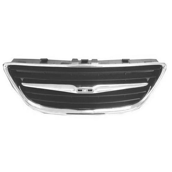 New Aftermarket Premium Fit Chrome / Black Front Center Grille 12797998 fits 2003-2007 Saab 9-3