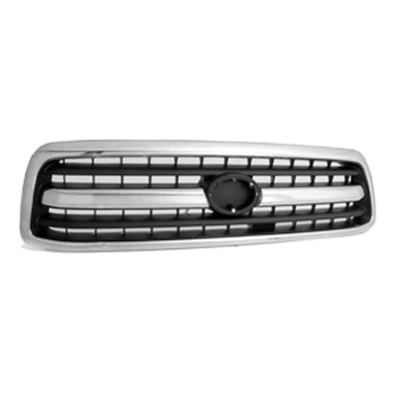 New Aftermarket Premium Fit Chrome / Black Front Grille 531000C020 fits 2000-2002 Toyota Tundra