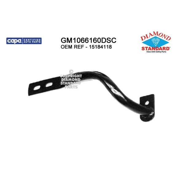 New Aftermarket  CAPA Front Driver Side Outer Bumper Face Bar Brace Replaces 15184118 fits 2004-2006 Chevrolet Silverado 1500 LS Crew Cab Pickup 4-Door