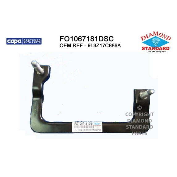 New Aftermarket CAPA Front Passenger Side Bumper Mounting Bracket Replaces 9L3Z17C886A fits 2009-2014 Ford F-150