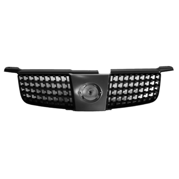 New Aftermarket Black And Silver Front Grille Replaces 620706Z500 One Piece fits 2004-2005 Nissan Sentra