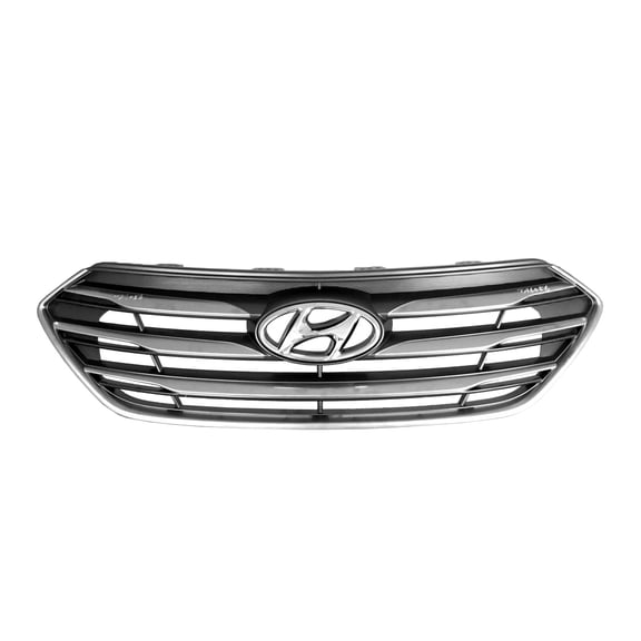 New Aftermarket Premium Fit Silver / Chrome Front Grille 863514Z500 fits 2017-2018 Hyundai Santa Fe Sport