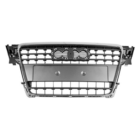New Aftermarket Premium Fit Silver Gray Front Grille 8K08536511QP fits 2009-2012 Audi A4 Quattro Avant Wagon 4-Door