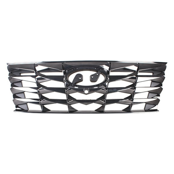 New Aftermarket Premium Fit Smoked Chrome Front Grille 86350N9110 fits 2022-2024 Hyundai Tucson Blue Hybrid Sport Utility 4-Door