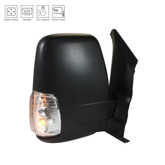 New Aftermarket Premium Power Passenger Side Door Mirror Heated JK4Z17682BA fits 2018-2019 Ford Transit-150 Base Standard Cargo Van 3-Door::With Low Roof