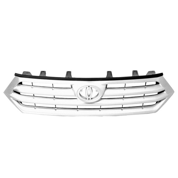 New Aftermarket Silver Front Grille 531010E020 One Piece fits 2011-2013 Toyota Highlander