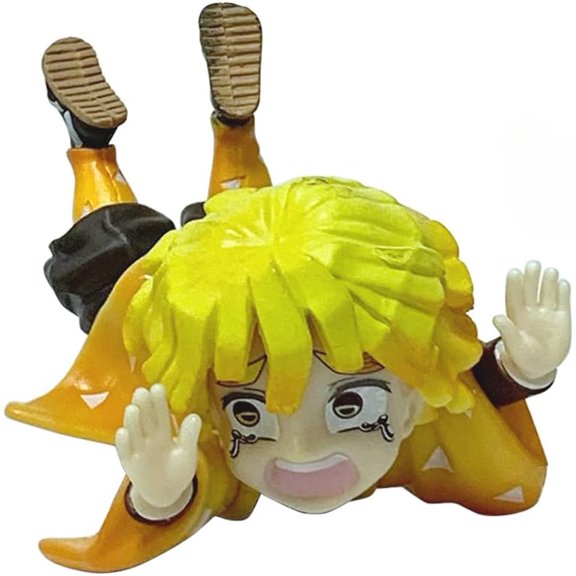 New Agatsuma Zenitsu, Hashibira Inosuke Figure q Version Action Figures PVC Character Model Statue Souvenirs Ornament Gifts (a)