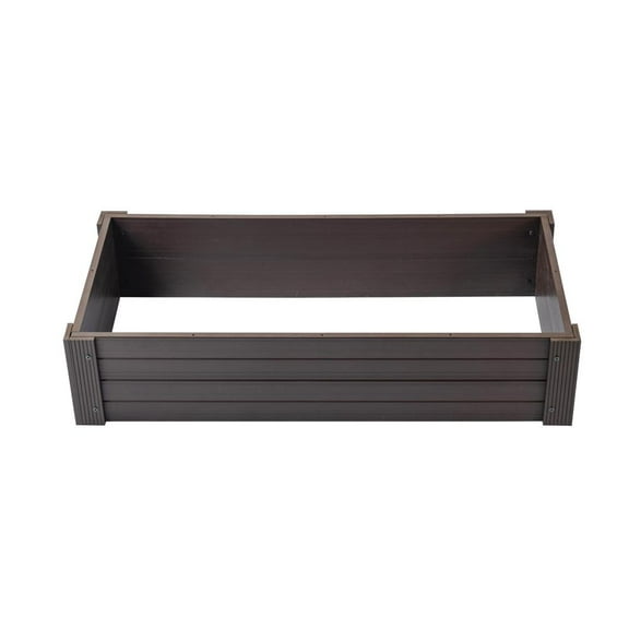New Age Garden 2x4 ECOFLEX Garden Bed, Walnut