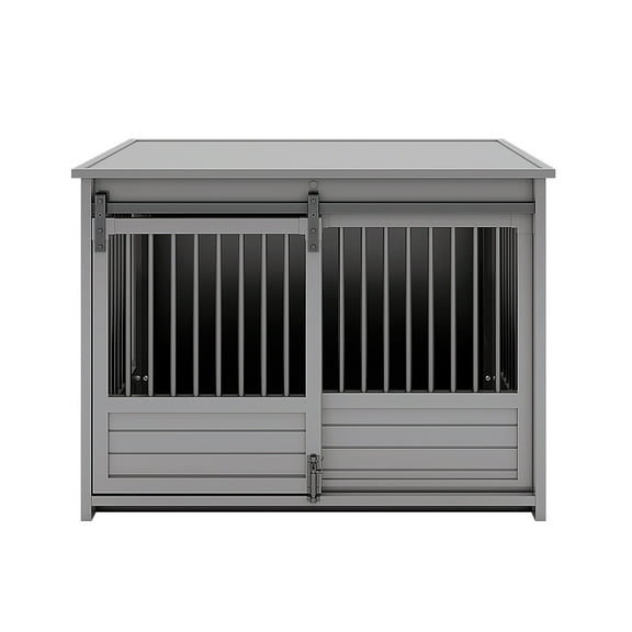 New Age Pet ECOFLEX® Barn Door Dog Crate & End Table, Indoor Furniture Style Kennel