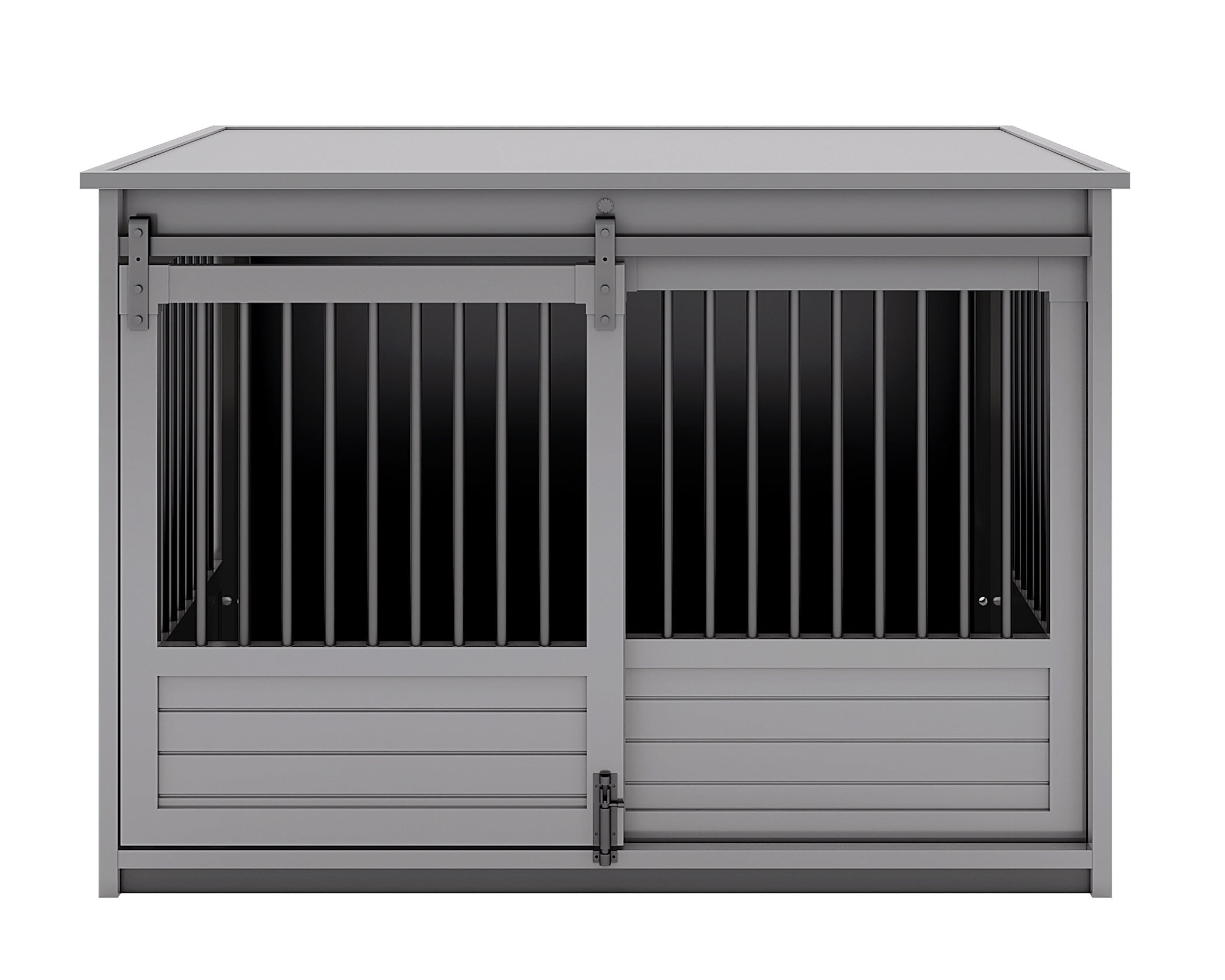 Extra Large Gray Wood-Plastic Composite Dog Crate Table