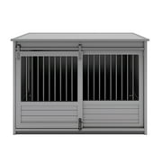 New Age Pet ECOFLEX  Barn Door Dog Crate & End Table, Indoor Furniture Style Kennel