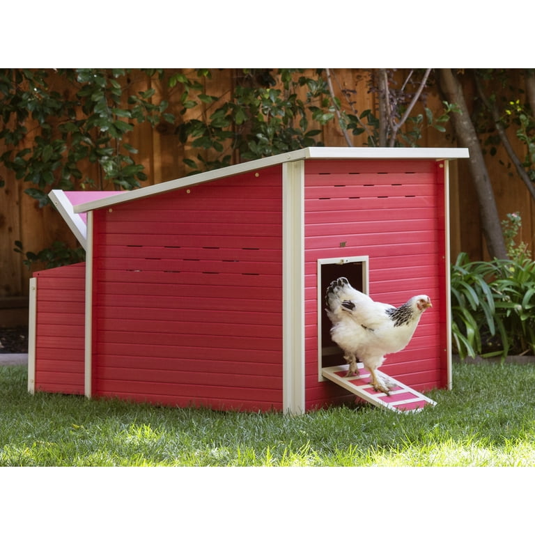 New Age Pet® ECOFLEX® Fontana Jumbo Chicken Coop, in Red or Tan