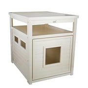 New Age Pet® ECOFLEX® Jumbo Litter Box Cover End Table - Antique White